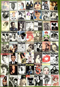 Grid of 56 different Paper Magazine covers.